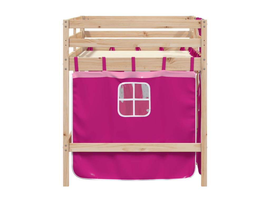 Lit en bois de pin, 90 x 200 cm