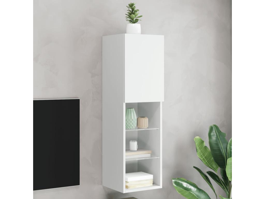 Meuble TV blanc, 30,5 x 30 x 102 cm