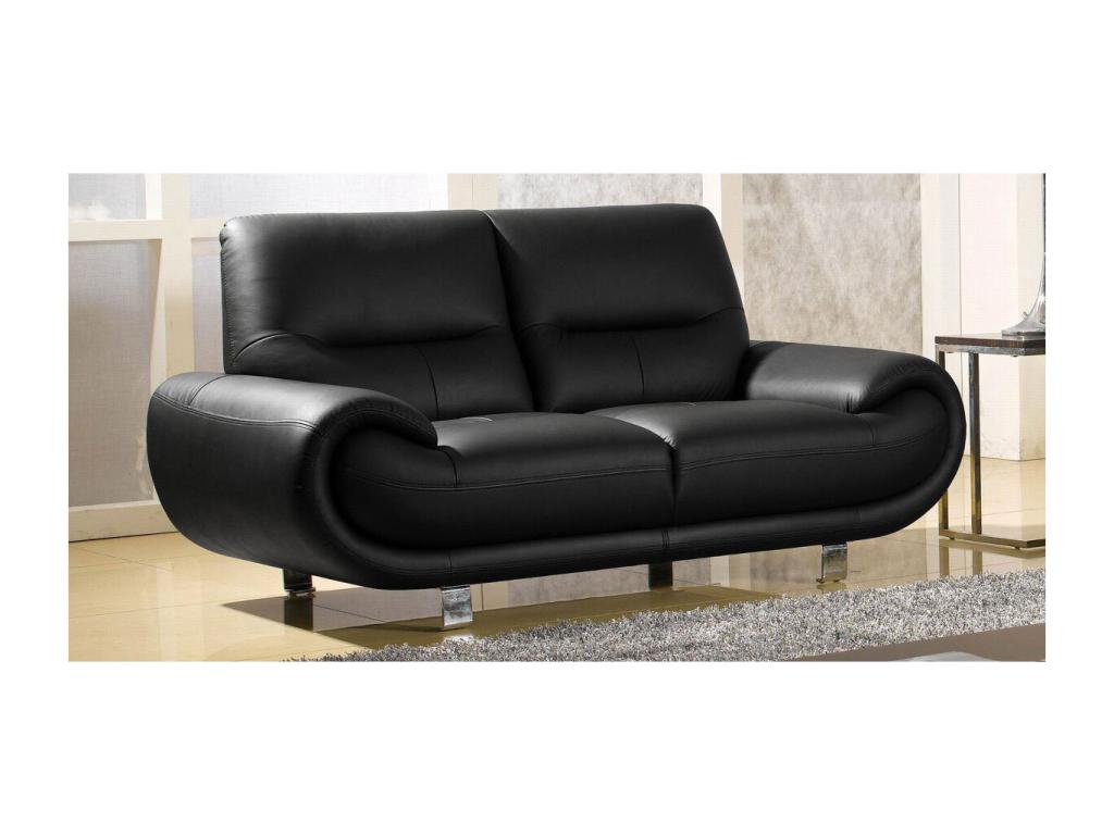 Canapé en cuir noir