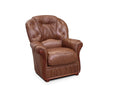 Fauteuil d'appoint en cuir marron