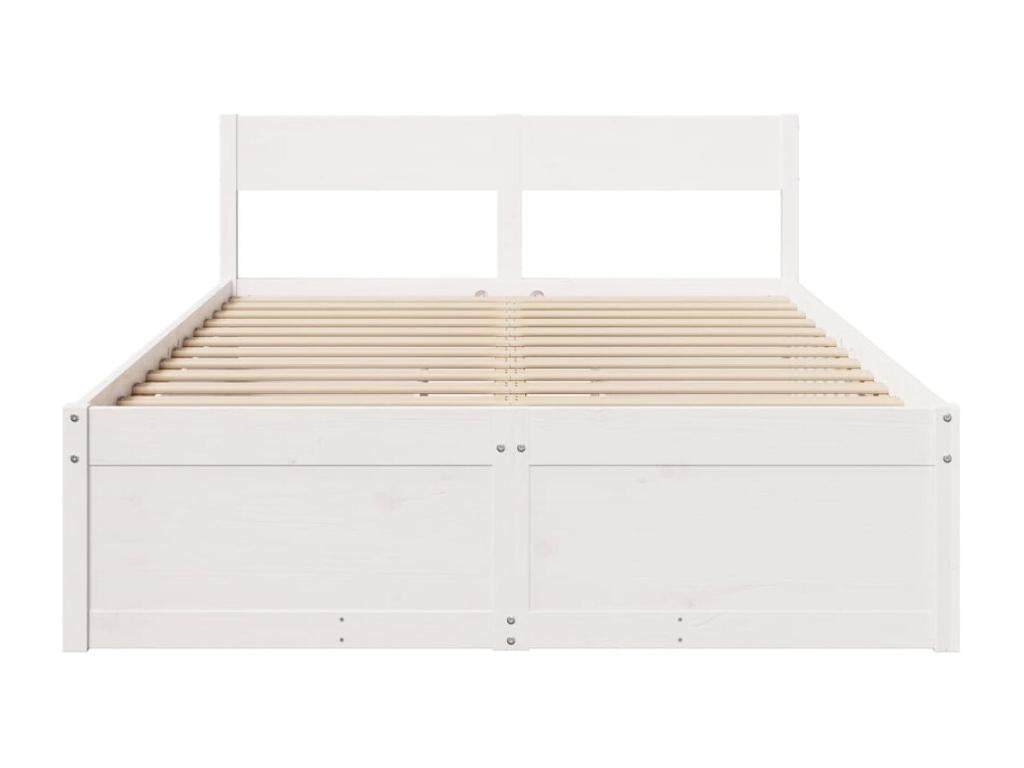 Cadre de lit en pin blanc, 120 x 200 cm