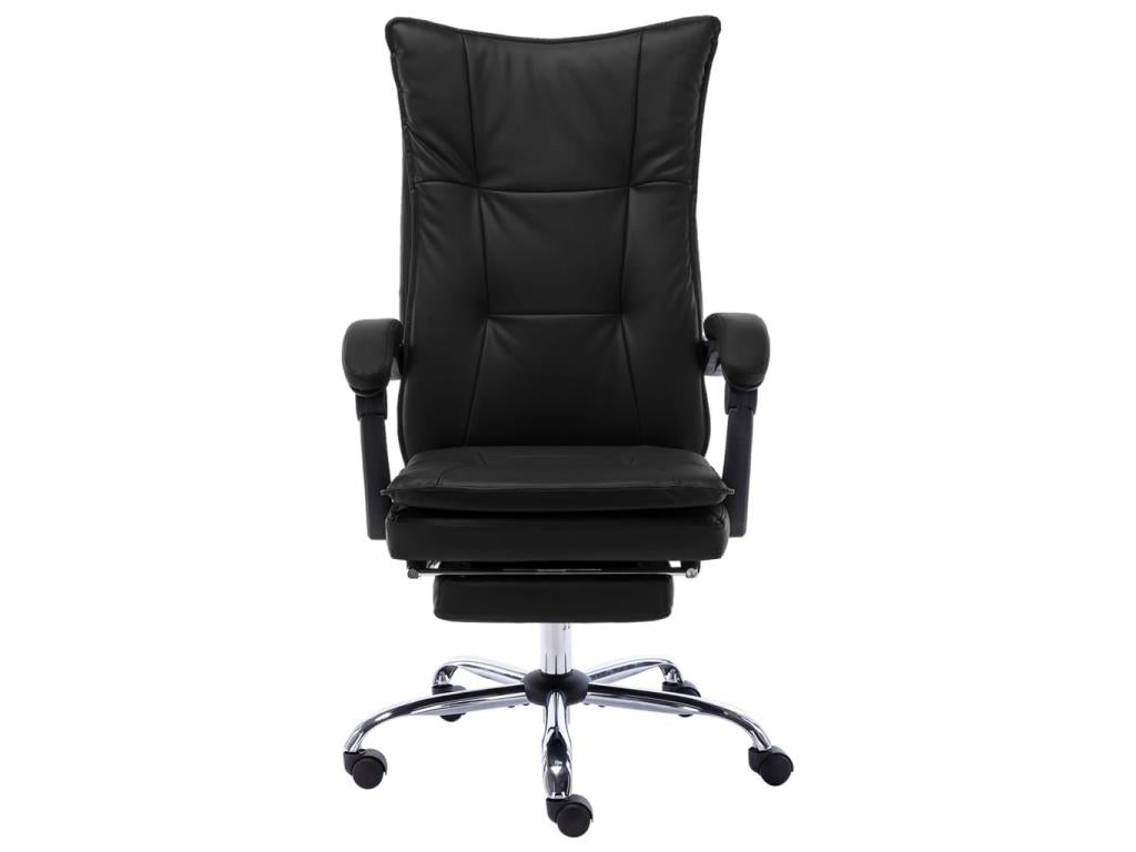 Fauteuil en similicuir noir