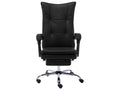 Fauteuil en similicuir noir