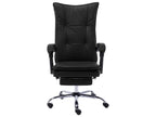 Fauteuil en similicuir noir