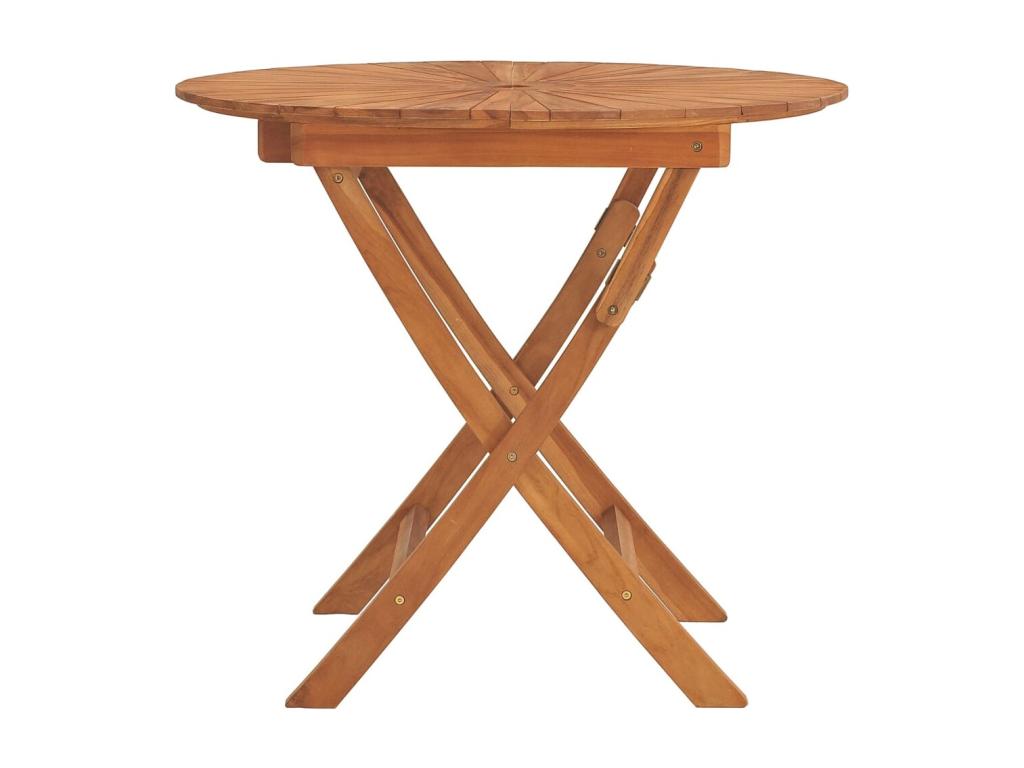 Table en bois massif marron, 85 x 75 cm