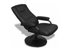 Fauteuil d'appoint en similicuir noir
