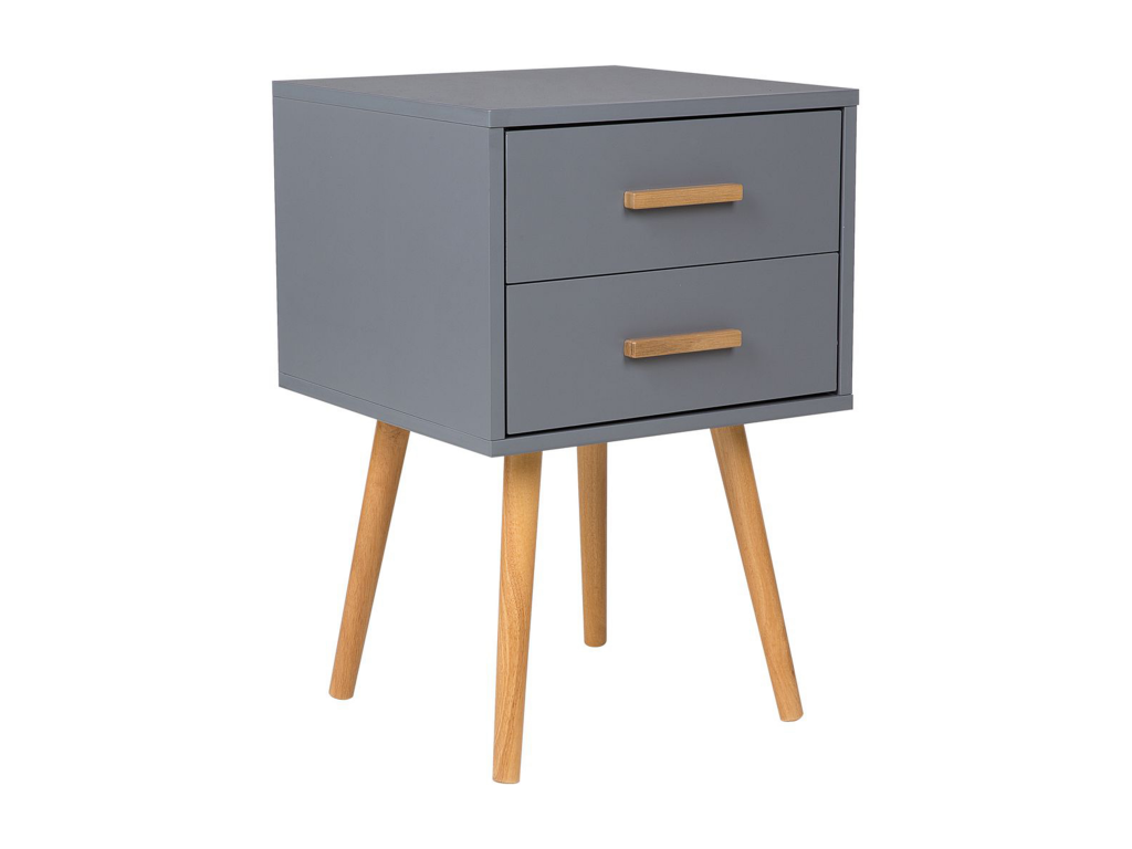 Table grise à 2 tiroirs