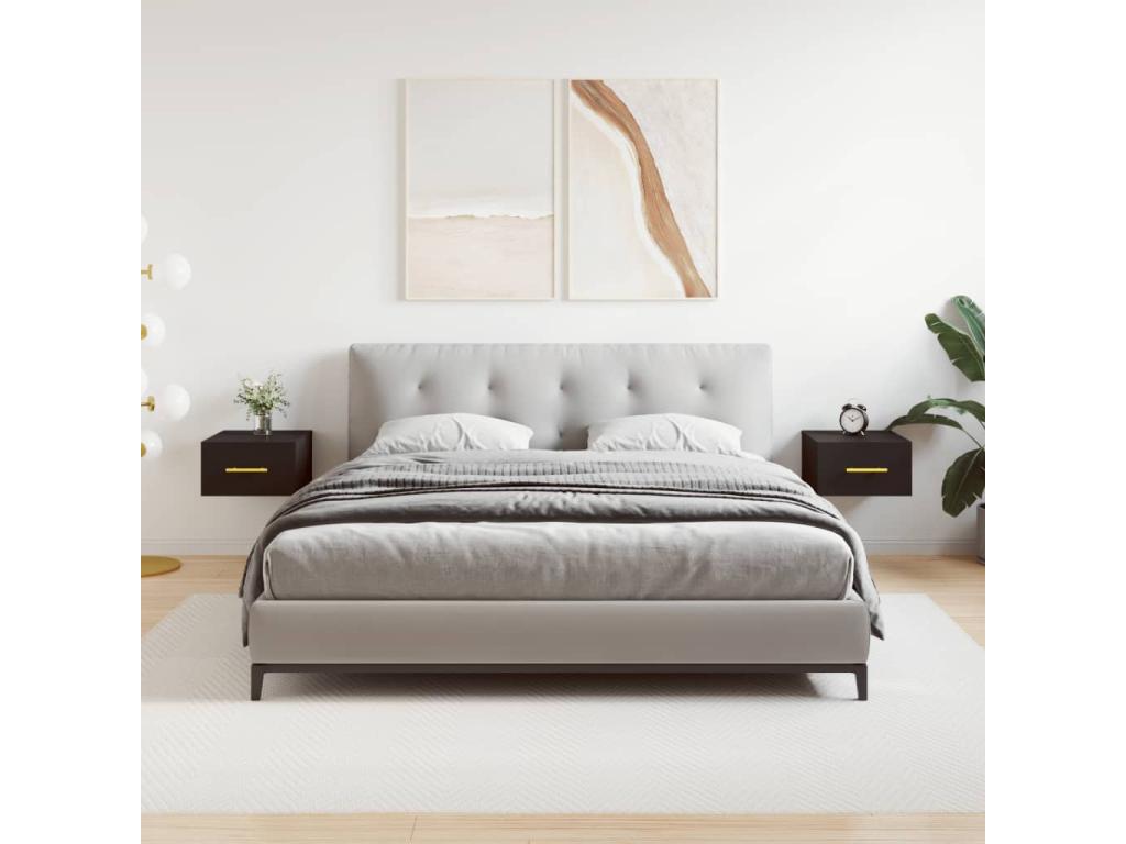 Ensemble de meubles noirs pour la maison, 2 pièces, 35 x 35 x 20 cm