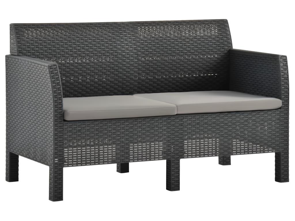 Canapé gris avec coussins