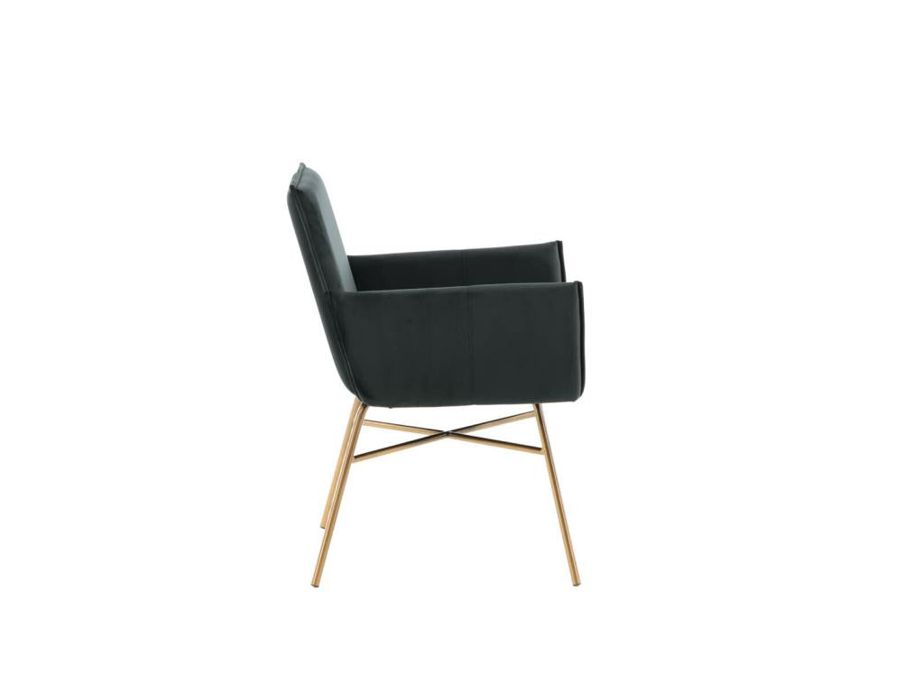 Fauteuil en velours noir