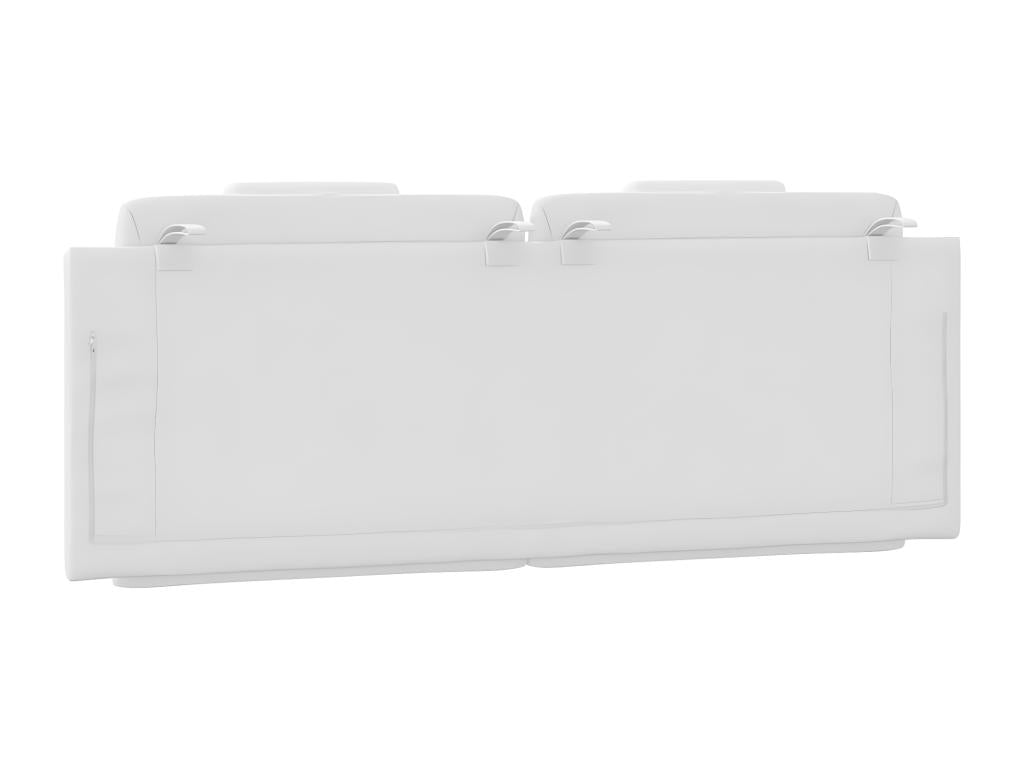 Lit en similicuir blanc, 120 cm