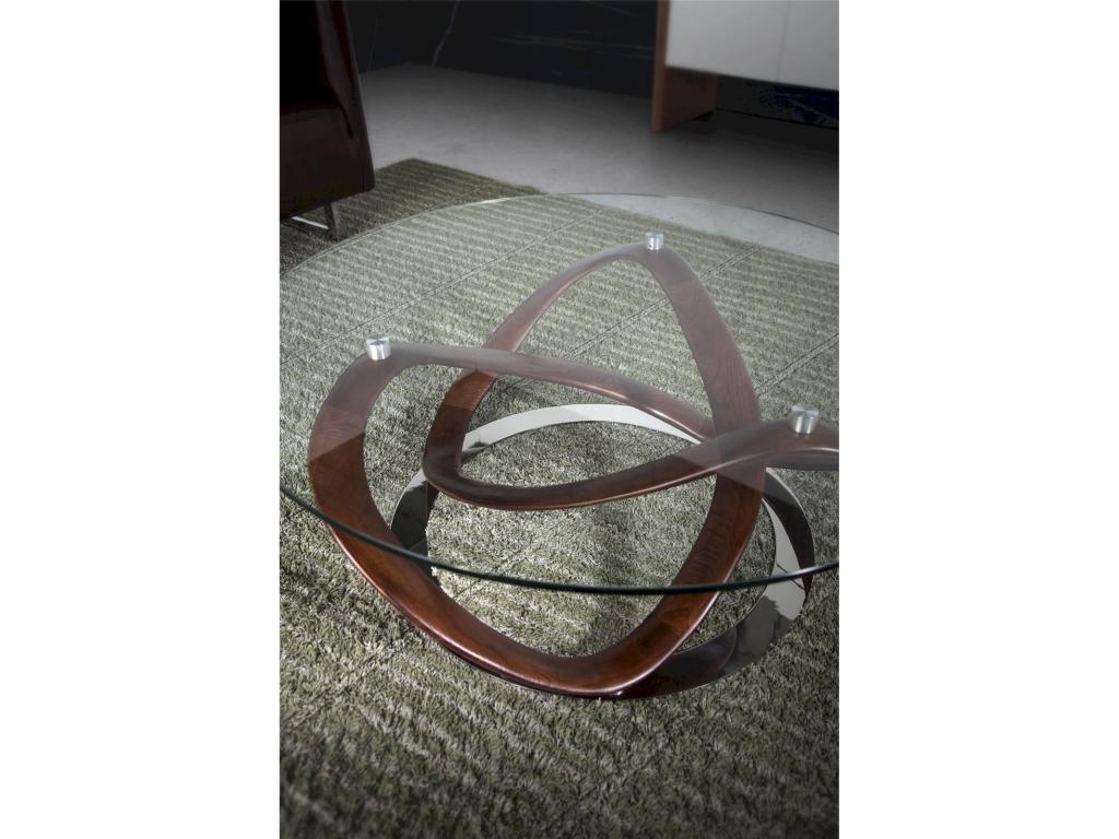 Table basse ronde en bois massif