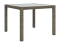 Table en verre gris, 90 x 90 x 75 cm
