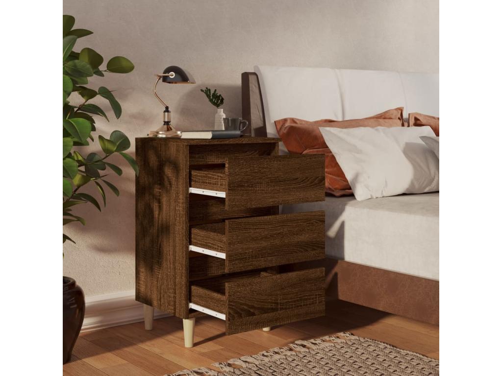 Table en chêne brun, 40 x 35 x 69 cm