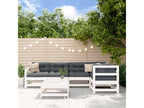 Ensemble de mobilier de jardin en pin blanc 6 pièces