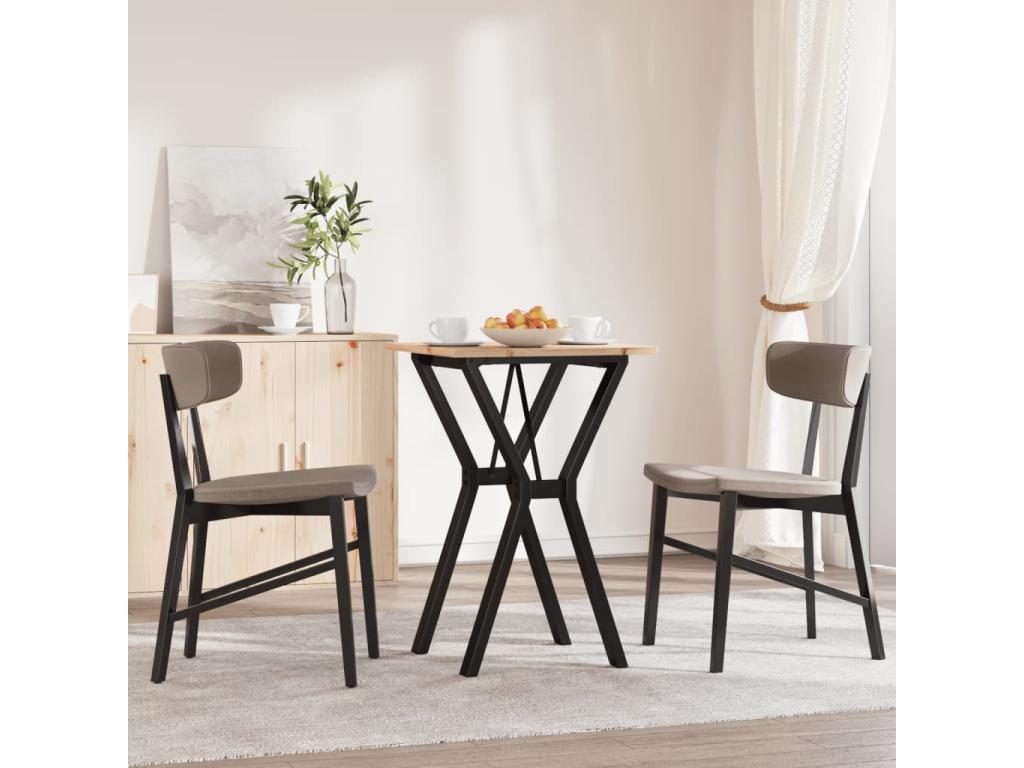 Table de salle à manger en pin brun, 50 x 50 x 75 cm