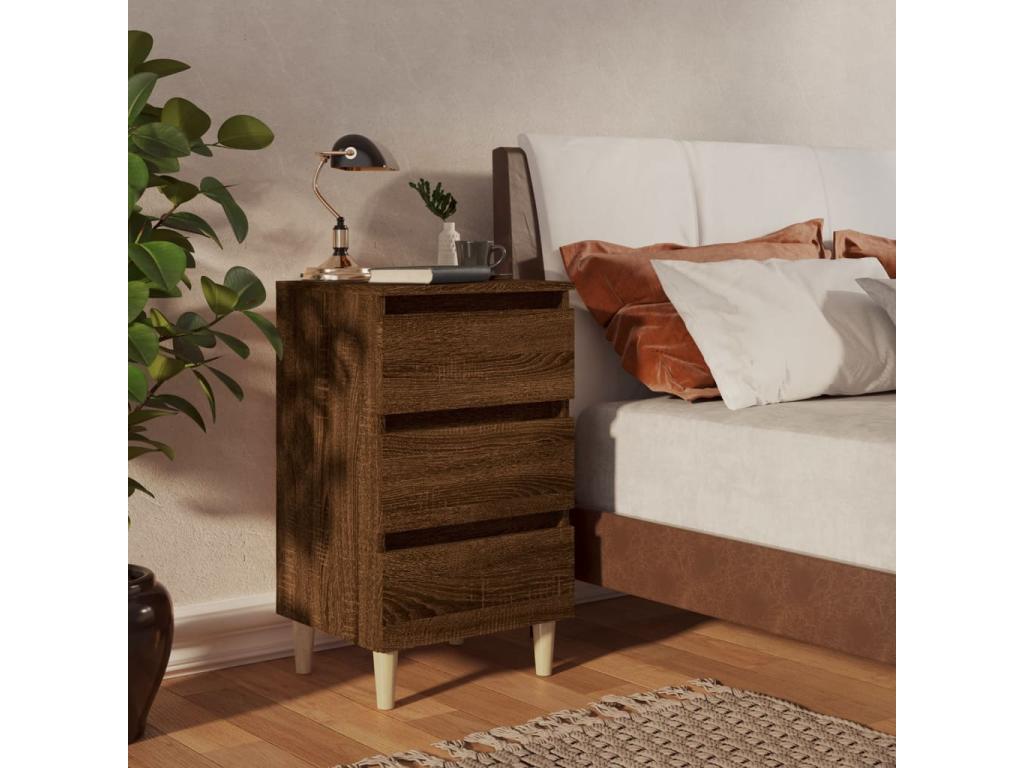 Table en chêne brun, 40 x 35 x 69 cm