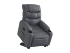 Fauteuil d'appoint en similicuir gris