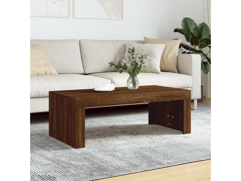 Table basse en chêne brun, 102 x 50 x 36 cm