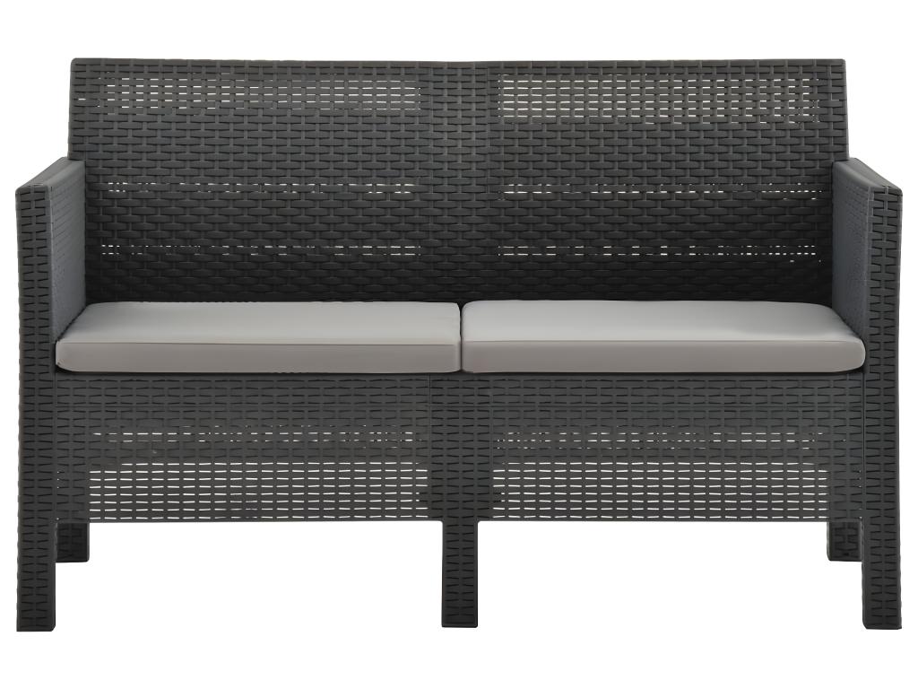 Canapé gris avec coussins