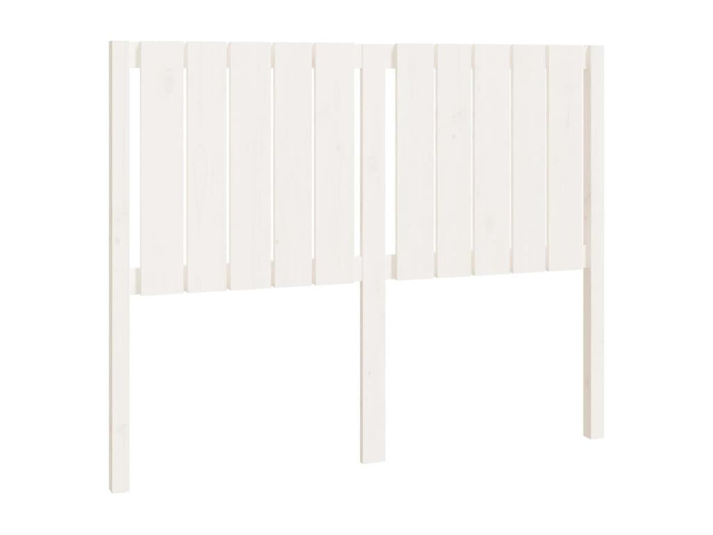 Lit en bois massif blanc, 125,5 x 4 x 100 cm