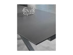 Table en verre gris, 160 cm