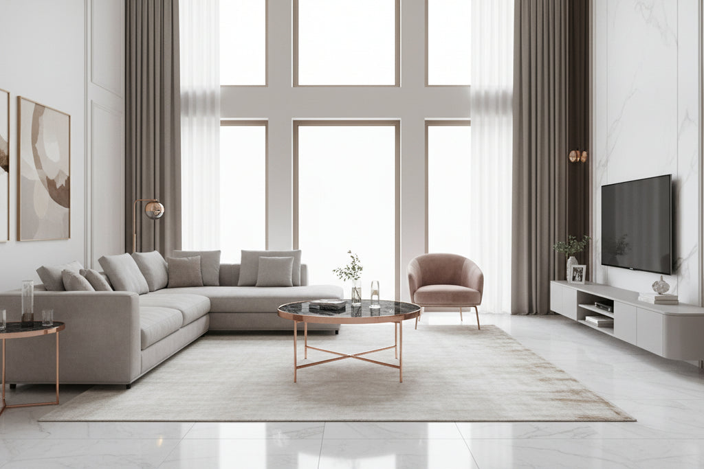 Table basse ronde en marbre noir, 82,5 cm