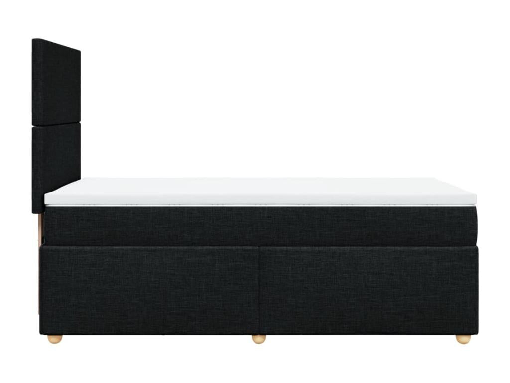 Matelas en tissu noir avec matelas, 90 x 200 cm