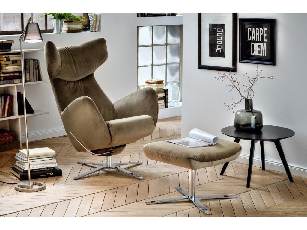 Fauteuil en velours vert