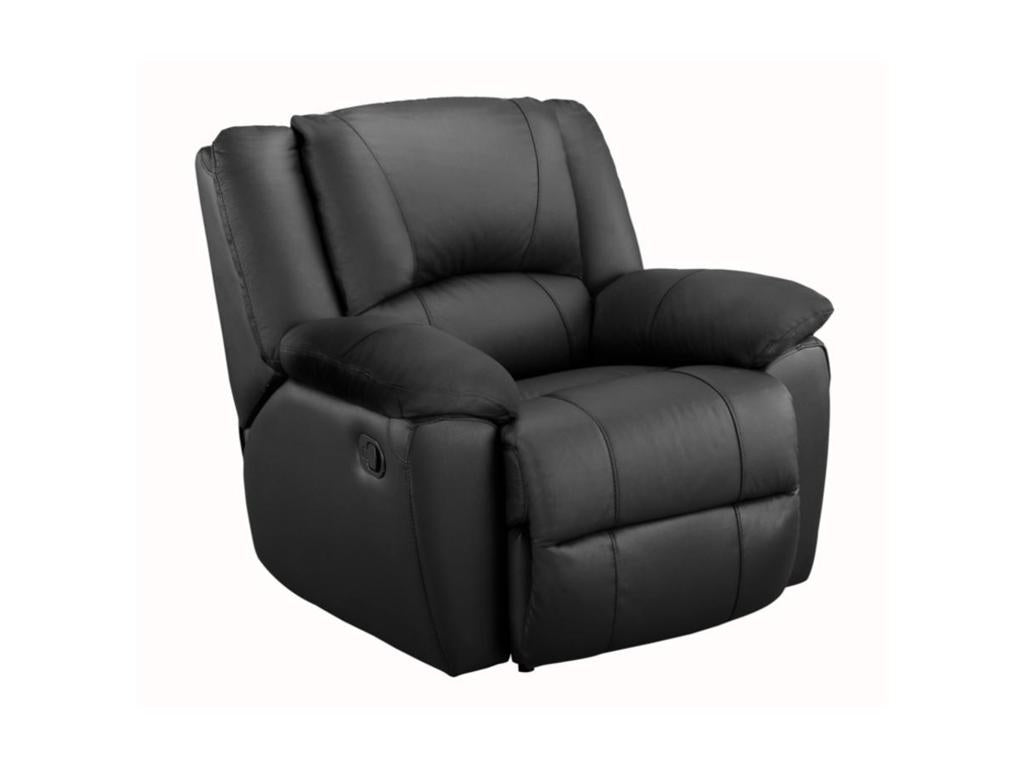 Fauteuil d'appoint en cuir noir