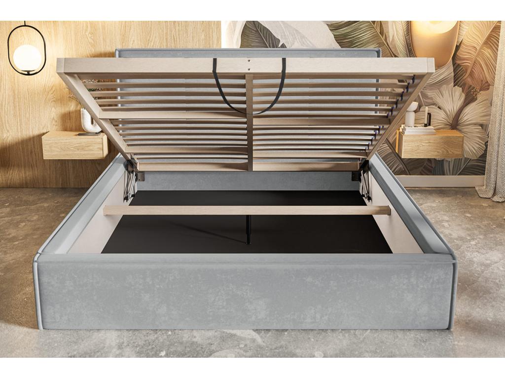 Sommier en velours vert, 140 x 200 cm