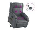 Fauteuil d'appoint en similicuir gris - dlz1766572776256