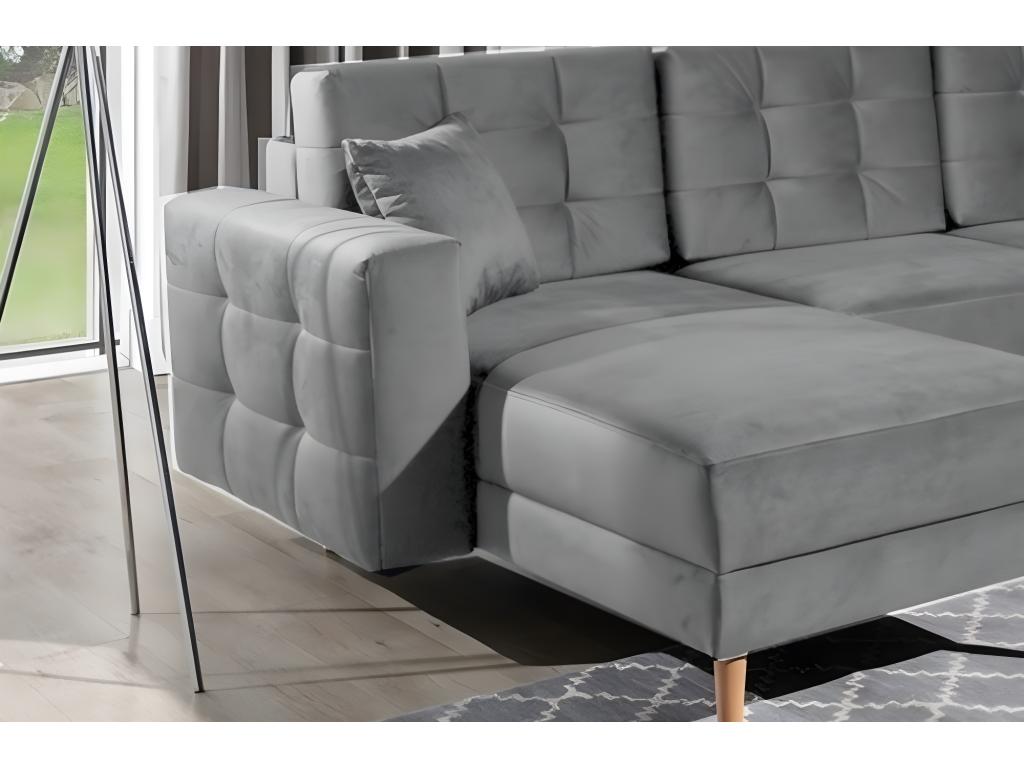 Canapé-lit en velours gris
