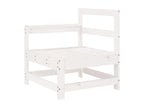 Ensemble de mobilier de jardin en pin blanc 6 pièces