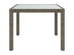 Table en verre gris, 90 x 90 x 75 cm