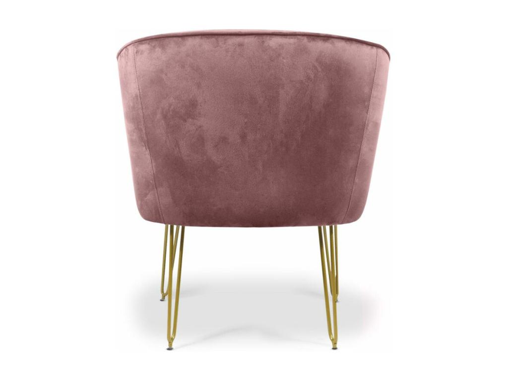 Fauteuil d'appoint en velours, 77 cm