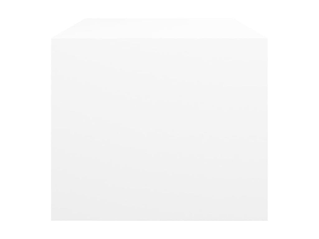 Table basse en verre blanc, 102 x 50 x 42 cm