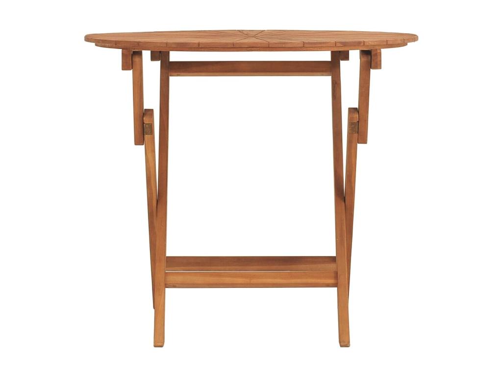Table en bois massif marron, 85 x 75 cm