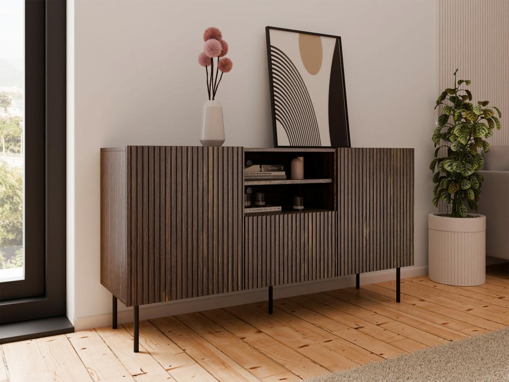 Commode marron, 81 x 151 x 42 cm