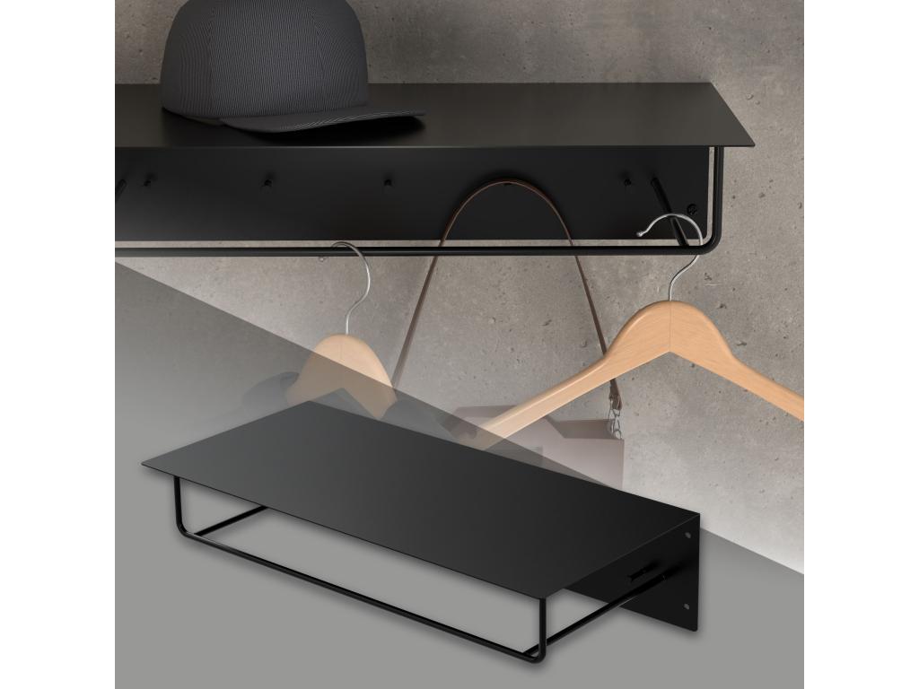 Étagère en métal noir