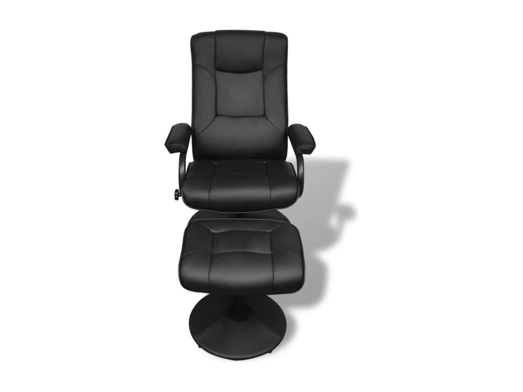 Fauteuil d'appoint en similicuir noir