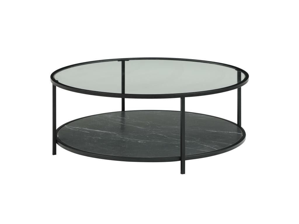 Table basse en verre noir