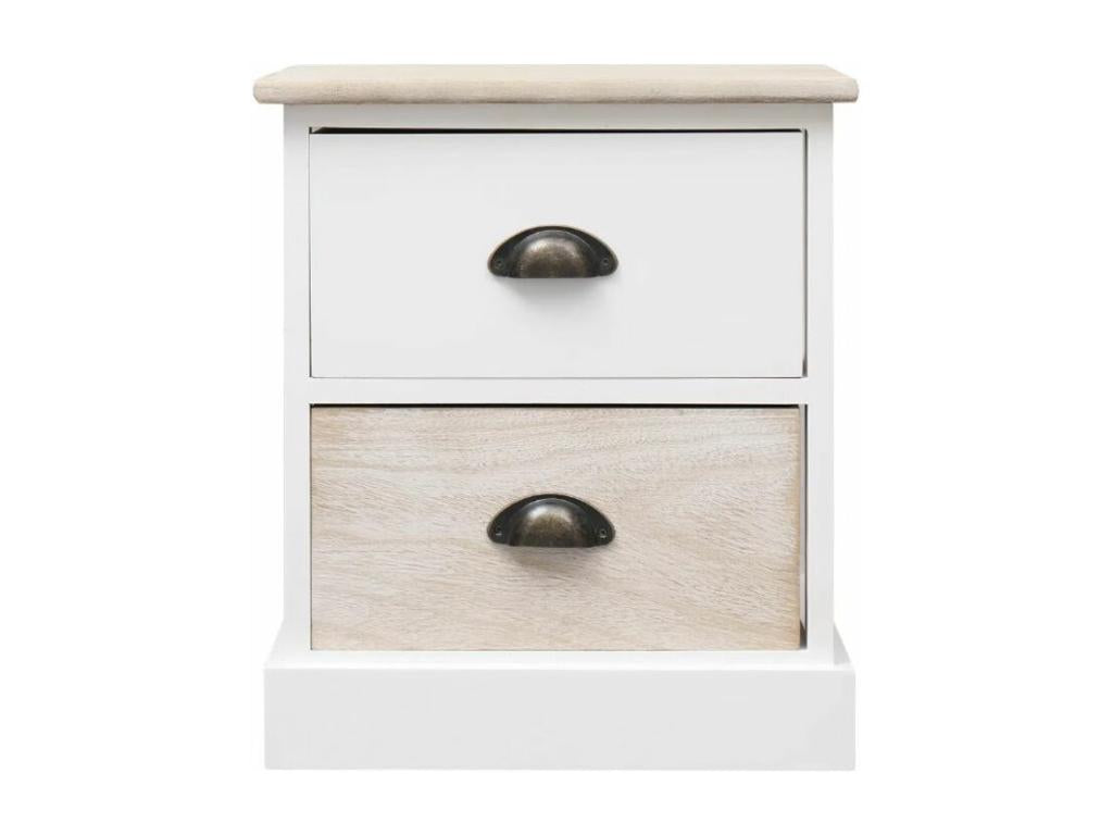 Table blanche à 2 tiroirs