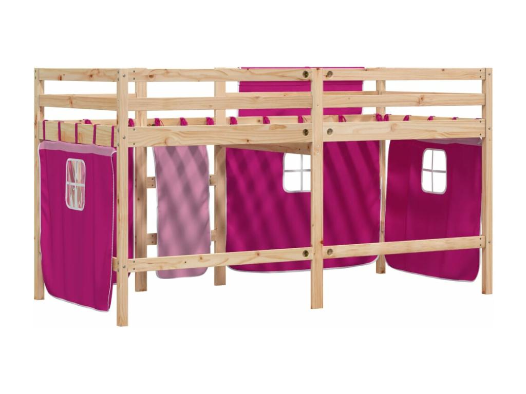 Lit en bois de pin, 90 x 200 cm