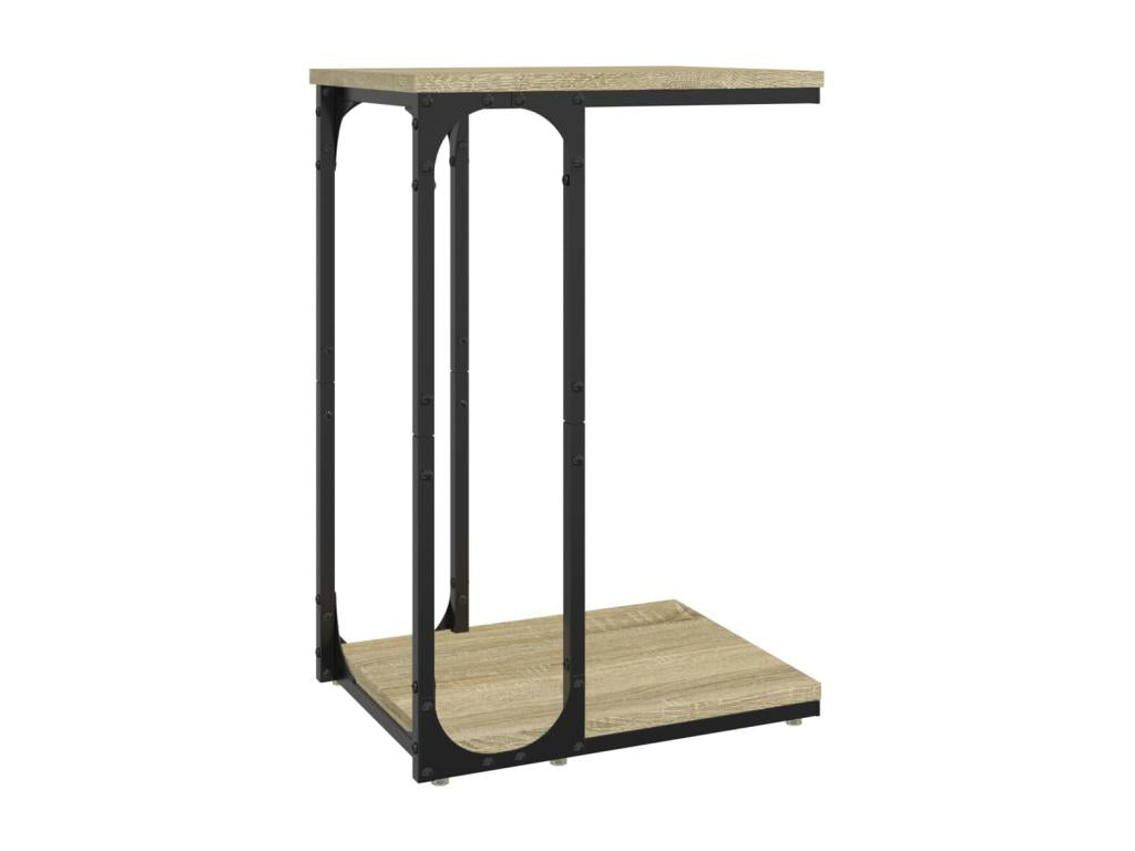 Table d'appoint en bois d'ingénierie naturel, 40 x 30 x 60 cm
