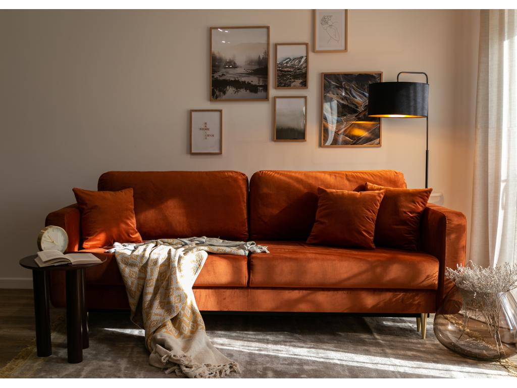 Canapé-lit en velours, 200 cm