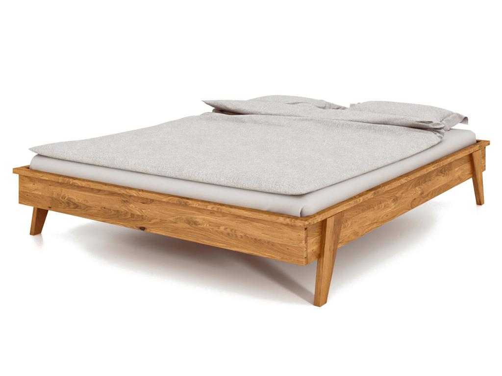 Cadre de lit en chêne naturel, 180 x 200 cm