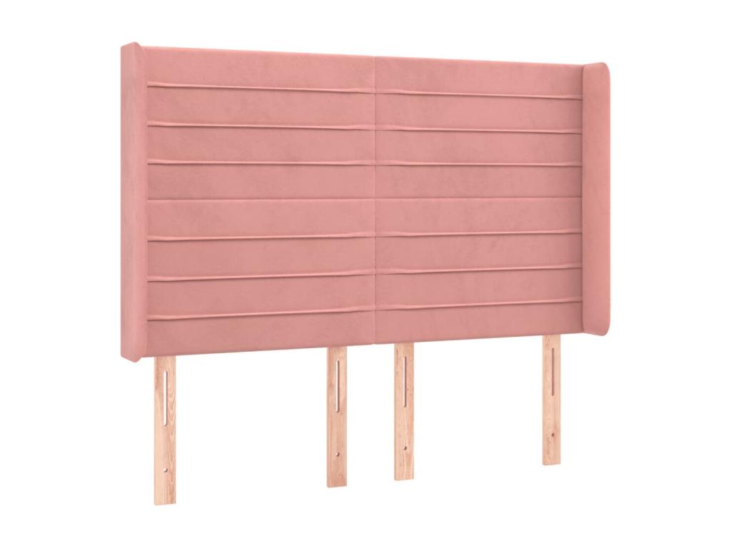 Lit en velours, 147 x 16 x 118 cm