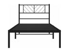 Cadre de lit en métal noir, 80 x 200 cm