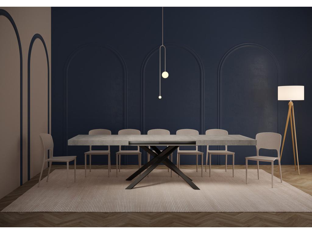 Table grise, 90 x 200 cm